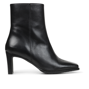 Block heel boot with zipper