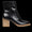 Block heel boot with zipper