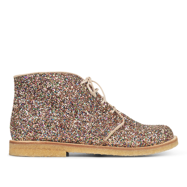 Lace-up boot in glitter