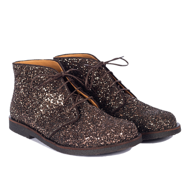 Desert boot in sparkling glitter