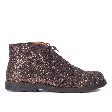 Desert boot in sparkling glitter