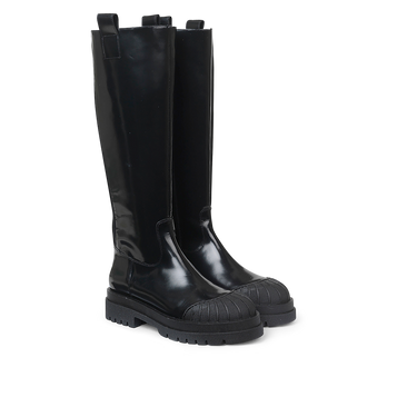 High shaft boot with zipper