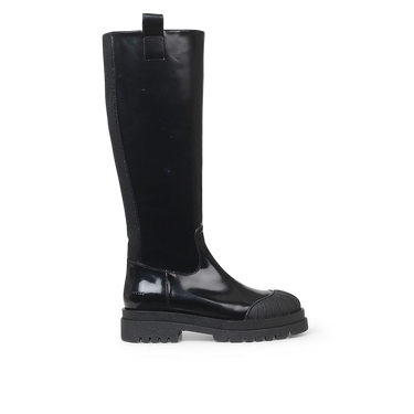 High shaft boot with zipper