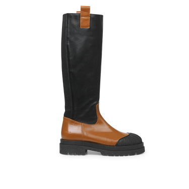 High shaft boot with zipper