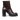 Block heel boot with zipper